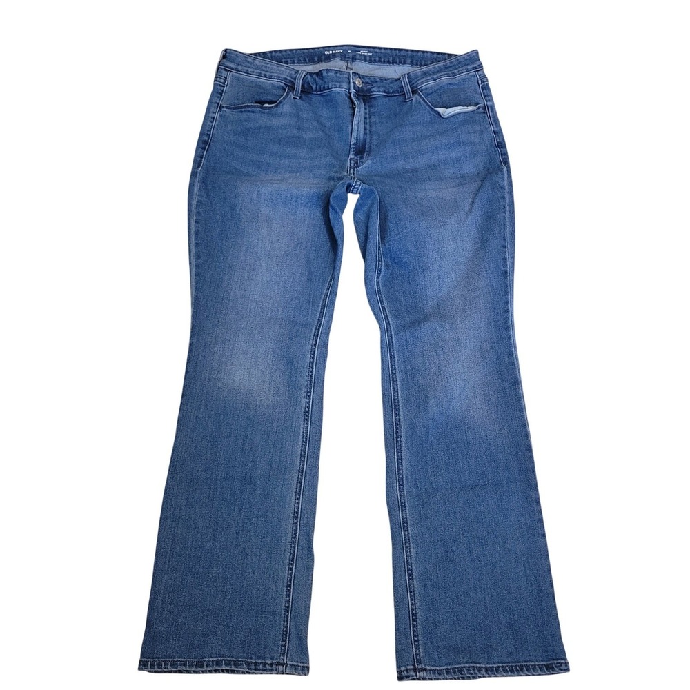Old Navy Wow Boot-Cut Jeans Womens 16 Medium Wash Mid-Rise Blue Denim